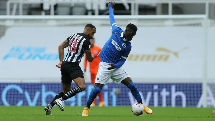 Framed Print : Intense Action: Newcastle United vs. Brighton and Hove Albion at St James Park (2020-21 Premier League) Framed Print : Intense Action: Newcastle United vs. Brighton and Hove Albion at St James Park (2020-21 Premier League)