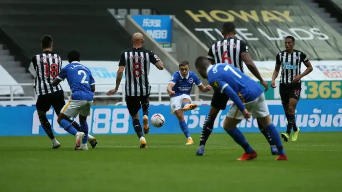 Framed Print : Intense Action: Newcastle United vs. Brighton and Hove Albion at St James Park (2020-21 Premier League) Framed Print : Intense Action: Newcastle United vs. Brighton and Hove Albion at St James Park (2020-21 Premier League)