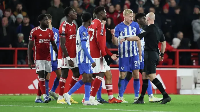 Framed Print : Intense Battle: Premier League Showdown - Brighton and Hove Albion vs. Nottingham Forest (25NOV23) Framed Print : Intense Battle: Premier League Showdown - Brighton and Hove Albion vs. Nottingham Forest (25NOV23)