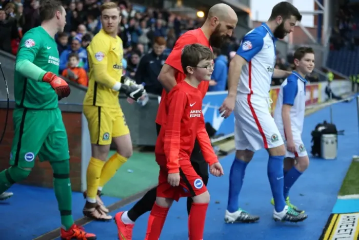 Framed Print : Intense Championship Showdown: Brighton and Hove Albion vs. Blackburn Rovers at Ewood Park (16 January 2016)