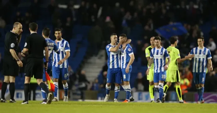 Framed Print : Intense Championship Showdown: Brighton and Hove Albion vs. Huddersfield Town (23rd January 2016) Framed Print : Intense Championship Showdown: Brighton and Hove Albion vs. Huddersfield Town (23rd January 2016)