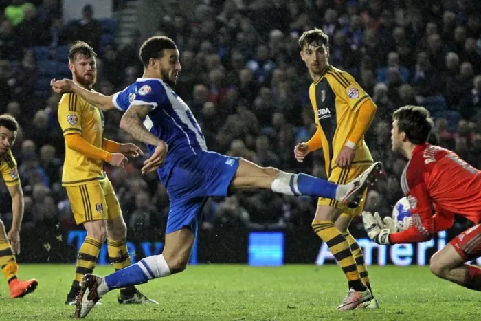 Framed Print : Intense Championship Showdown: Brighton & Hove Albion vs. Fulham (15th April 2016) Framed Print : Intense Championship Showdown: Brighton & Hove Albion vs. Fulham (15th April 2016)