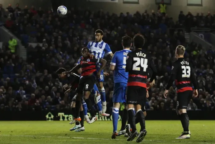 Framed Print : Intense Championship Showdown: Brighton and Hove Albion vs. QPR (19APR16) Framed Print : Intense Championship Showdown: Brighton and Hove Albion vs. QPR (19APR16)