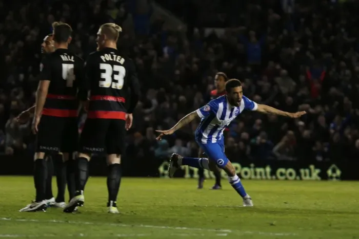 Framed Print : Intense Championship Showdown: Brighton and Hove Albion vs. QPR (19APR16) Framed Print : Intense Championship Showdown: Brighton and Hove Albion vs. QPR (19APR16)