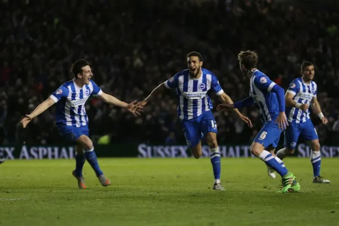 Framed Print : Intense Championship Showdown: Brighton and Hove Albion vs. QPR (19APR16) Framed Print : Intense Championship Showdown: Brighton and Hove Albion vs. QPR (19APR16)