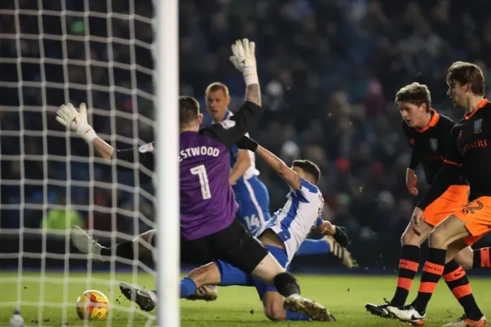 Framed Print : Intense Championship Showdown: Brighton & Hove Albion vs. Sheffield Wednesday (January 2017)