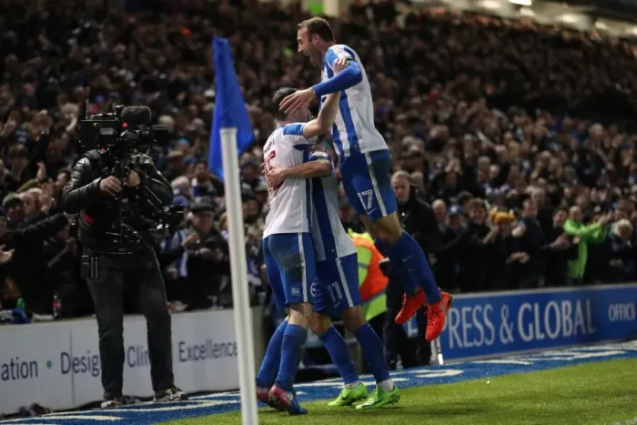 Framed Print : Intense Championship Showdown: Brighton and Hove Albion vs. Reading (25FEB17) Framed Print : Intense Championship Showdown: Brighton and Hove Albion vs. Reading (25FEB17)