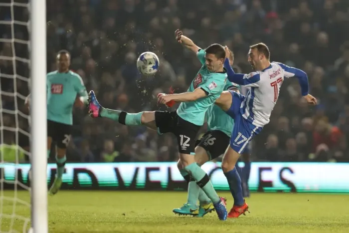 Framed Print : Intense Championship Showdown: Brighton and Hove Albion vs. Derby County (10th March 2017) Framed Print : Intense Championship Showdown: Brighton and Hove Albion vs. Derby County (10th March 2017)