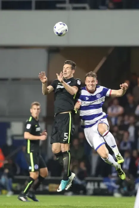 Framed Print : Intense Championship Showdown: QPR vs. Brighton & Hove Albion at Loftus Road (07APR17)
