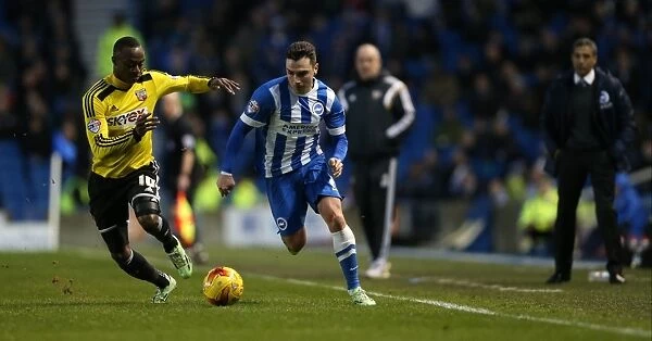 Intense Face-off: Adrian Colunga vs. Opponent, Brighton & Hove Albion vs. Brentford (17Jan15)
