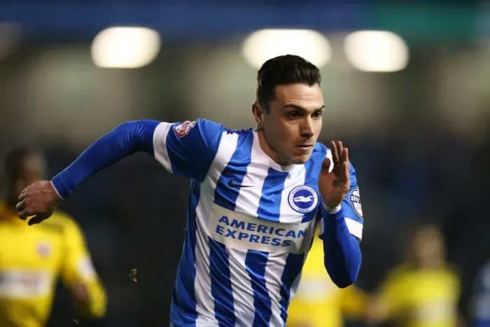 Framed Print : Intense Face-off: Adrian Colunga vs. Opponent during Brighton & Hove Albion vs. Brentford (17Jan15) Framed Print : Intense Face-off: Adrian Colunga vs. Opponent during Brighton & Hove Albion vs. Brentford (17Jan15)