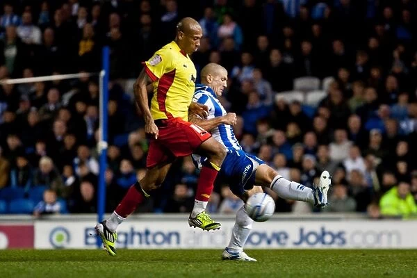 Intense Moment: Adam El-Abd vs Chris Iwelumo, Brighton & Hove Albion vs Watford, April 17, 2012