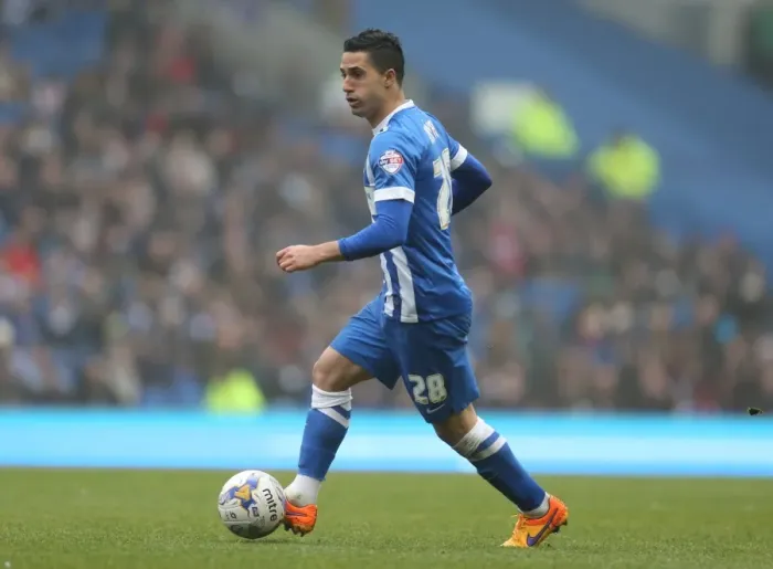 Framed Print : Intense Moment: Beram Kayal Focuses in Brighton & Hove Albion vs Norwich City Championship Clash, April 2015 Framed Print : Intense Moment: Beram Kayal Focuses in Brighton & Hove Albion vs Norwich City Championship Clash, April 2015