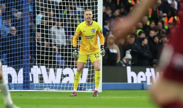 Framed Print : Intense Moment: Jason Steele in Action - Brighton & Hove Albion vs. West Ham United, 2022 / 23 Premier League Framed Print : Intense Moment: Jason Steele in Action - Brighton & Hove Albion vs. West Ham United, 2022 / 23 Premier League