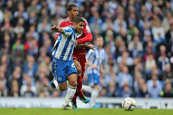 Intense Moment: Liam Bridcutt Fights for Possession against Middlesbrough, October 20, 2012
