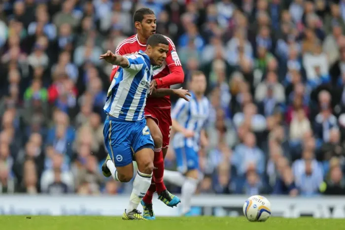 Framed Print : Intense Moment: Liam Bridcutt Fights for Possession against Middlesbrough, October 20, 2012 Framed Print : Intense Moment: Liam Bridcutt Fights for Possession against Middlesbrough, October 20, 2012