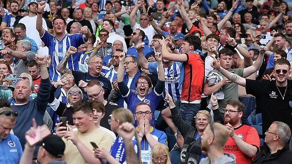 Intense Moment on the Pitch: Brighton & Hove Albion vs Southampton (21MAY23)