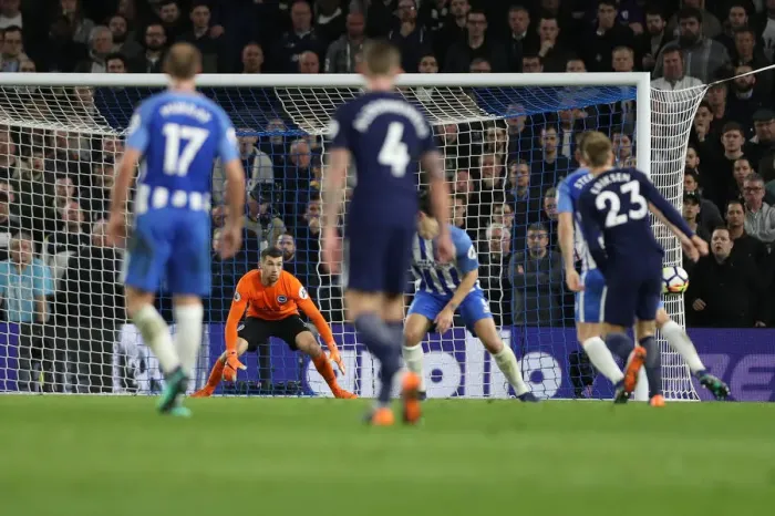 Framed Print : Intense Premier League Clash: Brighton and Hove Albion vs. Tottenham Hotspur (April 17, 2018) Framed Print : Intense Premier League Clash: Brighton and Hove Albion vs. Tottenham Hotspur (April 17, 2018)