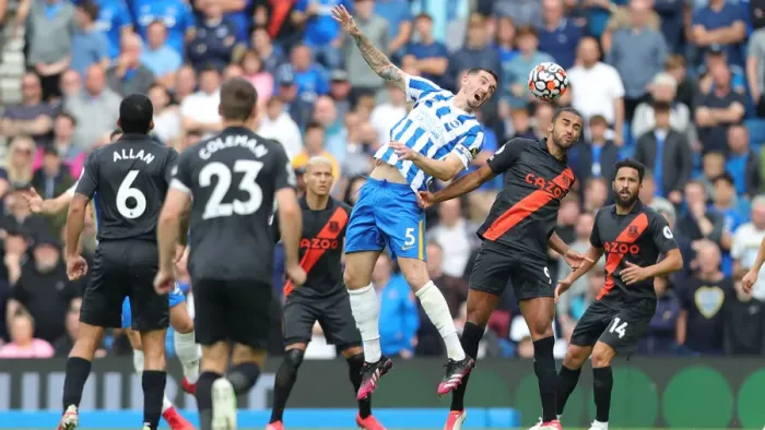 Framed Print : Intense Premier League Clash: Brighton & Hove Albion vs. Everton (28AUG21)