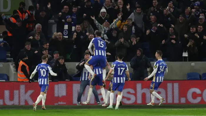 Framed Print : Intense Premier League Clash: Brighton & Hove Albion vs. Chelsea (18JAN22) Framed Print : Intense Premier League Clash: Brighton & Hove Albion vs. Chelsea (18JAN22)
