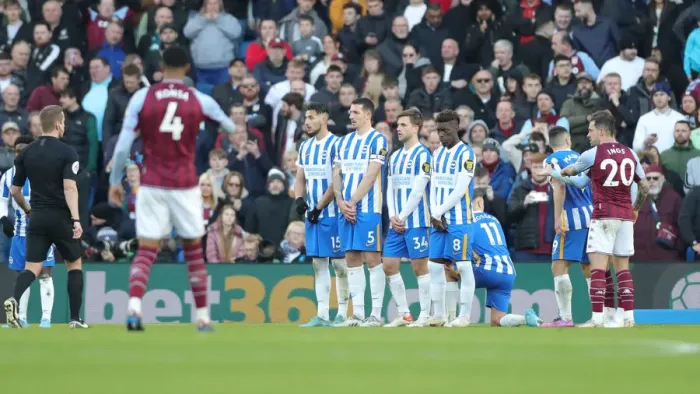 Framed Print : Intense Premier League Clash: Brighton & Hove Albion vs. Aston Villa (26.02.22)
