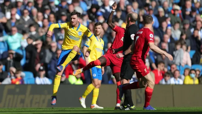 Framed Print : Intense Premier League Clash: Brighton & Hove Albion vs. Liverpool (12MAR22) Framed Print : Intense Premier League Clash: Brighton & Hove Albion vs. Liverpool (12MAR22)