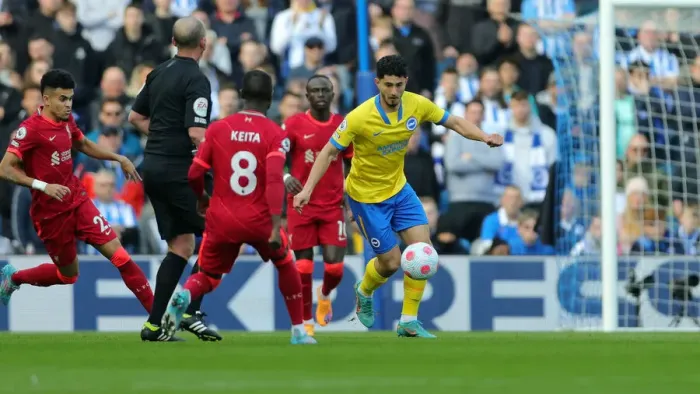 Framed Print : Intense Premier League Clash: Brighton & Hove Albion vs. Liverpool (12MAR22) Framed Print : Intense Premier League Clash: Brighton & Hove Albion vs. Liverpool (12MAR22)