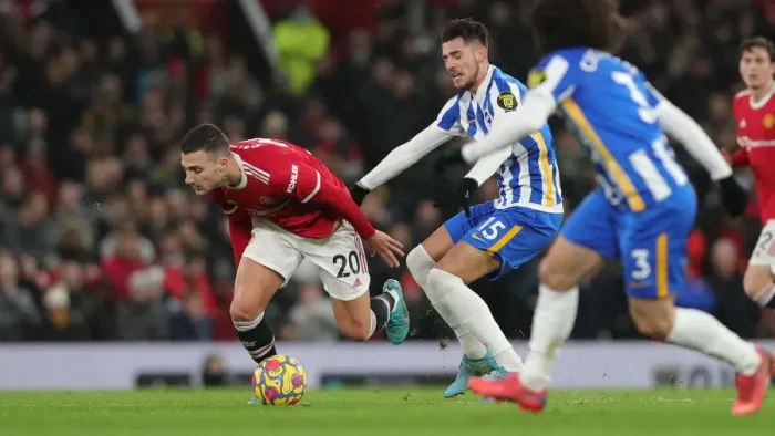 Framed Print : Intense Premier League Clash: Manchester United vs. Brighton and Hove Albion at Old Trafford (15FEB22) Framed Print : Intense Premier League Clash: Manchester United vs. Brighton and Hove Albion at Old Trafford (15FEB22)