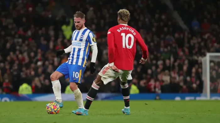 Framed Print : Intense Premier League Clash: Manchester United vs. Brighton and Hove Albion (15FEB22) Framed Print : Intense Premier League Clash: Manchester United vs. Brighton and Hove Albion (15FEB22)