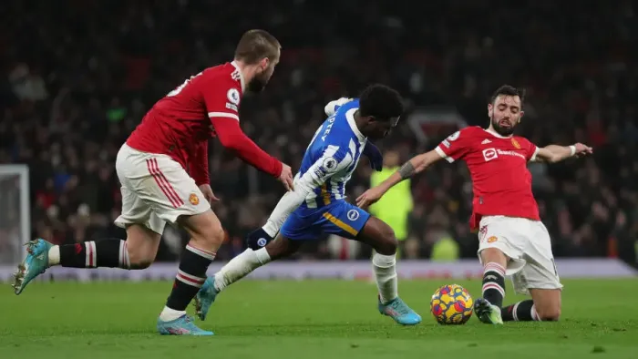 Framed Print : Intense Premier League Clash: Manchester United vs. Brighton and Hove Albion at Old Trafford (15FEB22) Framed Print : Intense Premier League Clash: Manchester United vs. Brighton and Hove Albion at Old Trafford (15FEB22)