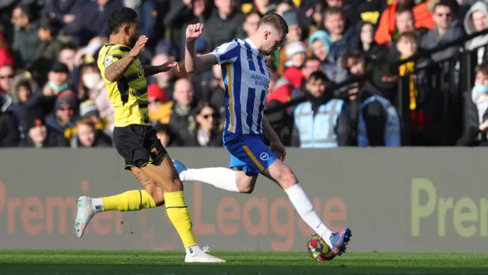 Framed Print : Intense Premier League Clash: Watford vs. Brighton and Hove Albion (12FEB22) Framed Print : Intense Premier League Clash: Watford vs. Brighton and Hove Albion (12FEB22)