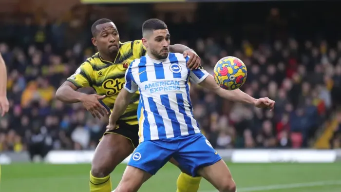 Framed Print : Intense Premier League Clash: Watford vs. Brighton and Hove Albion (12FEB22) Framed Print : Intense Premier League Clash: Watford vs. Brighton and Hove Albion (12FEB22)