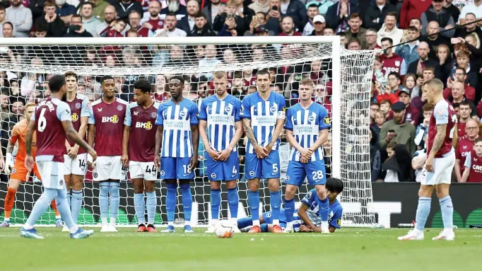 Framed Print : Intense Premier League Showdown: Aston Villa vs. Brighton & Hove Albion (30SEP23)