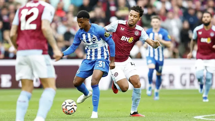 Framed Print : Intense Premier League Showdown: Aston Villa vs. Brighton & Hove Albion at Villa Park (30SEP23)
