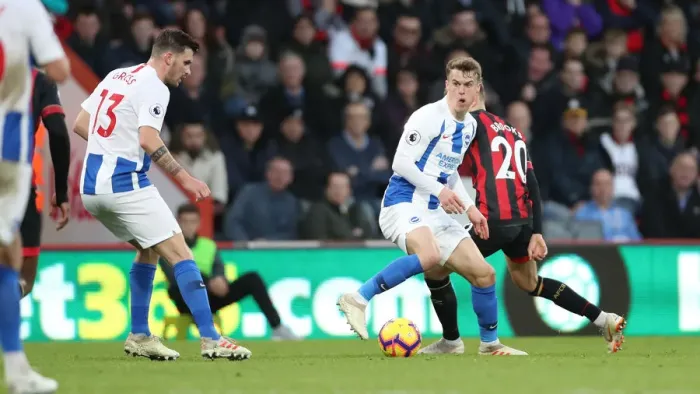 Framed Print : Intense Premier League Showdown: Brighton and Hove Albion vs. AFC Bournemouth (22DEC18)