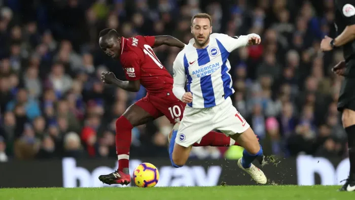 Framed Print : Intense Premier League Showdown: Brighton & Hove Albion vs. Liverpool (January 2019) Framed Print : Intense Premier League Showdown: Brighton & Hove Albion vs. Liverpool (January 2019)