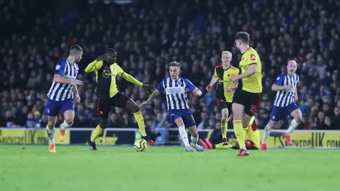 Framed Print : Intense Premier League Showdown: Brighton & Hove Albion vs. Watford (08FEB20) Framed Print : Intense Premier League Showdown: Brighton & Hove Albion vs. Watford (08FEB20)