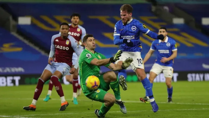 Framed Print : Intense Premier League Showdown: Brighton & Hove Albion vs. Aston Villa (13FEB21) Framed Print : Intense Premier League Showdown: Brighton & Hove Albion vs. Aston Villa (13FEB21)