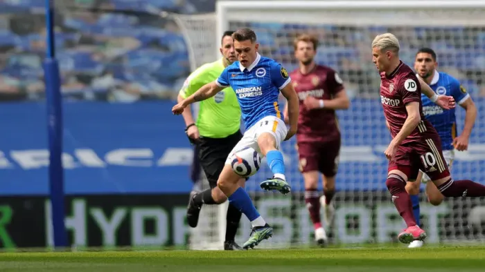 Framed Print : Intense Premier League Showdown: Brighton & Hove Albion vs. Leeds United (01MAY21)
