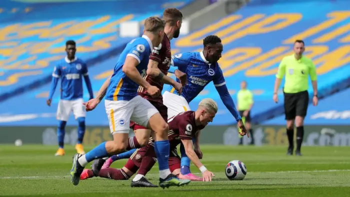 Framed Print : Intense Premier League Showdown: Brighton & Hove Albion vs. Leeds United (01MAY21) Framed Print : Intense Premier League Showdown: Brighton & Hove Albion vs. Leeds United (01MAY21)