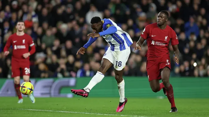 Framed Print : Intense Premier League Showdown: Brighton & Hove Albion vs. Liverpool (14Jan23) Framed Print : Intense Premier League Showdown: Brighton & Hove Albion vs. Liverpool (14Jan23)
