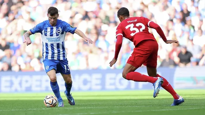 Framed Print : Intense Premier League Showdown: Brighton & Hove Albion vs. Liverpool (08.10.23) Framed Print : Intense Premier League Showdown: Brighton & Hove Albion vs. Liverpool (08.10.23)