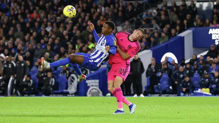 Framed Print : Intense Premier League Showdown: Brighton & Hove Albion vs. Fulham (29th October 2023) Framed Print : Intense Premier League Showdown: Brighton & Hove Albion vs. Fulham (29th October 2023)