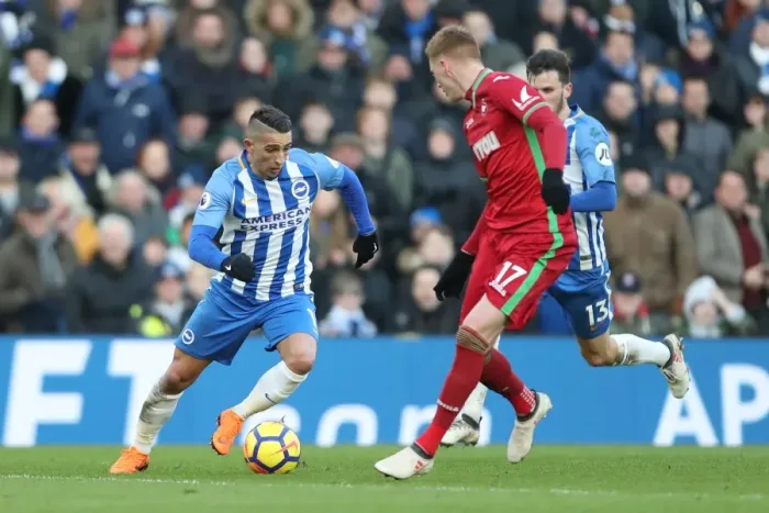 Framed Print : Intense Premier League Showdown: Brighton & Hove Albion vs Swansea City (24FEB18) Framed Print : Intense Premier League Showdown: Brighton & Hove Albion vs Swansea City (24FEB18)