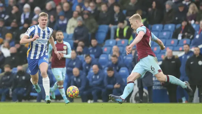 Framed Print : Intense Premier League Showdown: Brighton vs. Burnley (19FEB22) Framed Print : Intense Premier League Showdown: Brighton vs. Burnley (19FEB22)