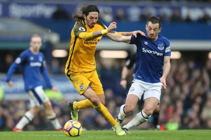 Framed Print : Intense Premier League Showdown: Everton vs. Brighton and Hove Albion at Goodison Park (10MAR18)