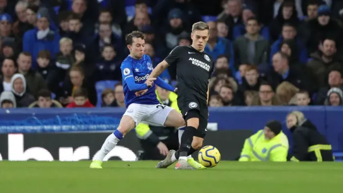 Framed Print : Intense Premier League Showdown: Everton vs. Brighton and Hove Albion at Goodison Park (11JAN20)