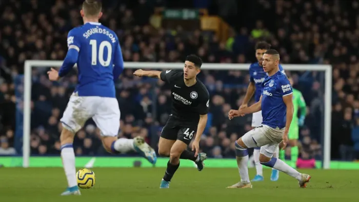 Framed Print : Intense Premier League Showdown: Everton vs. Brighton and Hove Albion at Goodison Park (11Jan20)
