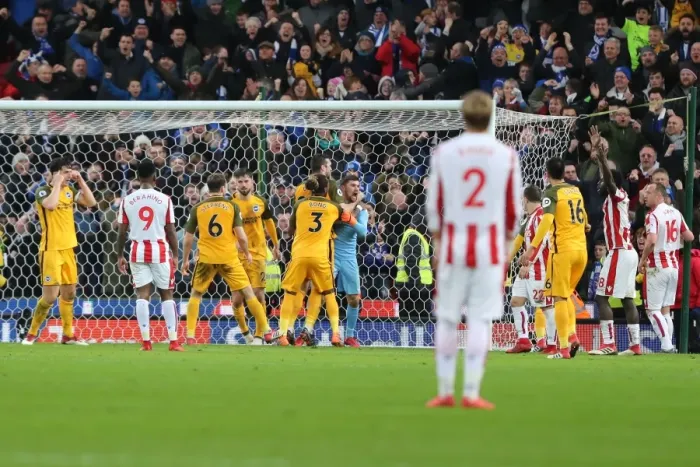 Framed Print : Intense Premier League Showdown: Stoke City vs. Brighton and Hove Albion (10FEB18) Framed Print : Intense Premier League Showdown: Stoke City vs. Brighton and Hove Albion (10FEB18)