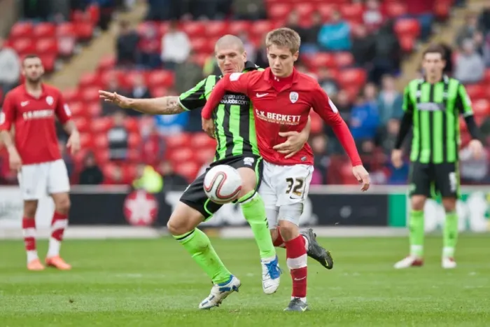 Framed Print : Intense Rivalry: El-Abd vs. Rose at Barnsley's Oakwell Stadium, Championship 2012 Framed Print : Intense Rivalry: El-Abd vs. Rose at Barnsley's Oakwell Stadium, Championship 2012